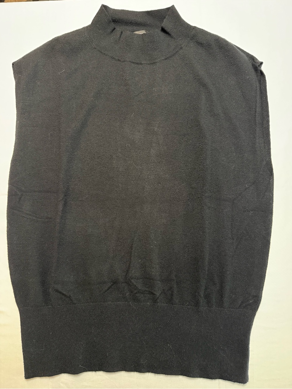 Ann Taylor Black Sleeveless Turtleneck Sweater Shell